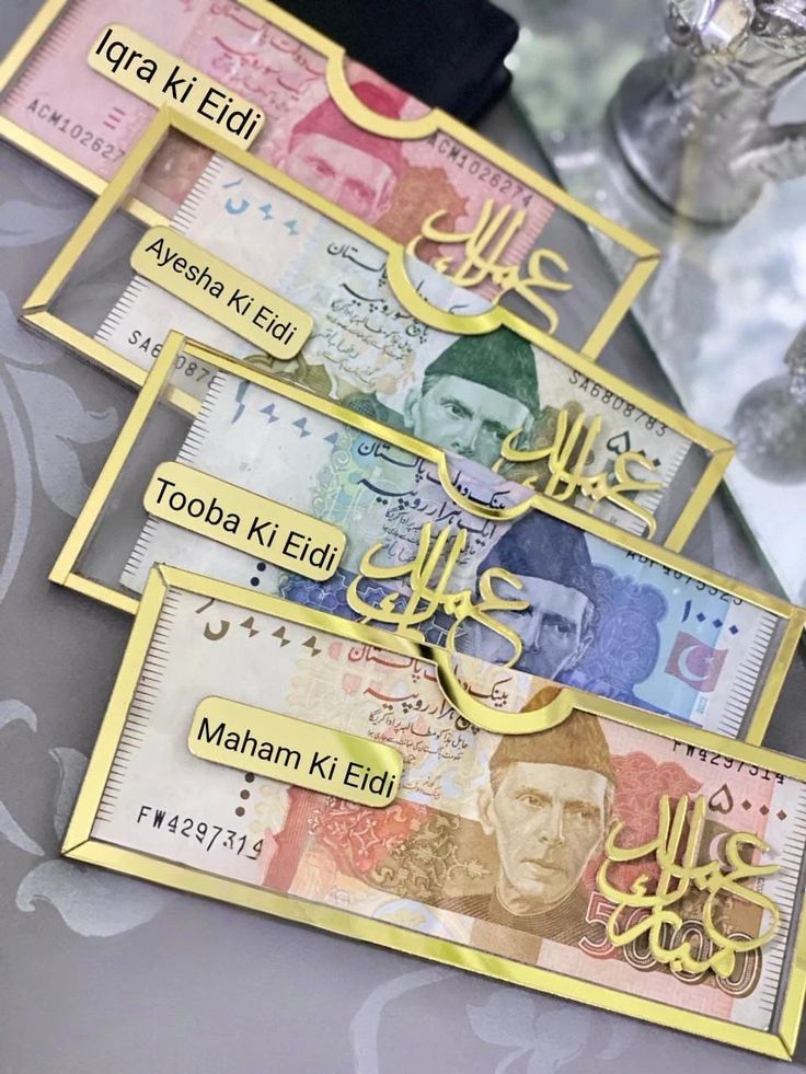 Acrylic Eidi Card – Premium Transparent Eid Gift Card for Money Giving
