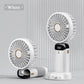 Digital Display Portable Mini Fan – 5-in-1 Multipurpose USB-C Rechargeable Handheld Fan - With Cable (Random Color)