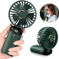 Digital Display Portable Mini Fan – 5-in-1 Multipurpose USB-C Rechargeable Handheld Fan - With Cable (Random Color)