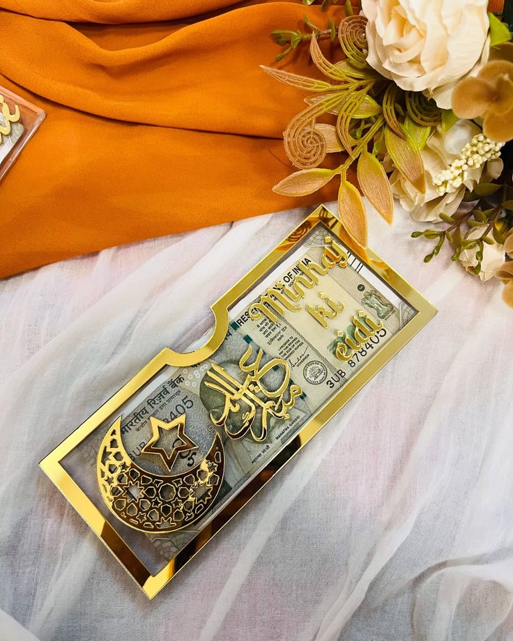 Acrylic Eidi Card – Premium Transparent Eid Gift Card for Money Giving