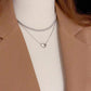 Elegant Double Layer Heart Pearl Pendant Necklace – Women’s Party Jewelry & Gift Accessory
