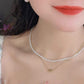 Elegant Double Layer Heart Pearl Pendant Necklace – Women’s Party Jewelry & Gift Accessory