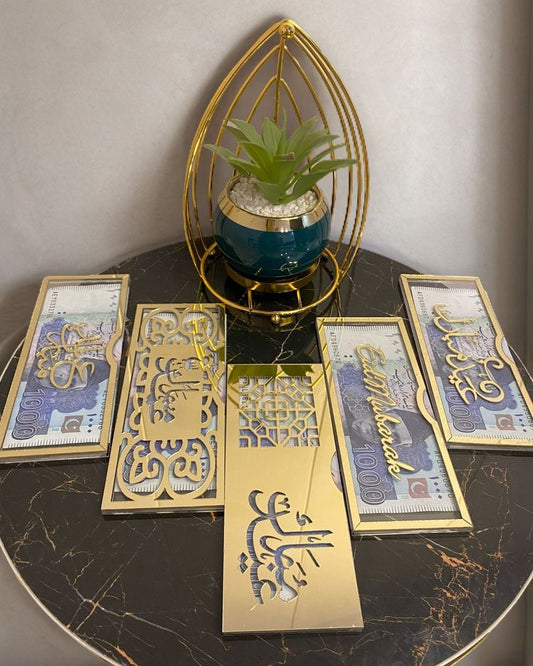 Acrylic Eidi Card – Premium Transparent Eid Gift Card for Money Giving