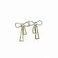 PQT-985 Bow Shape Zircon Korean Earrings – Elegant Golden Color Women’s Jewelry